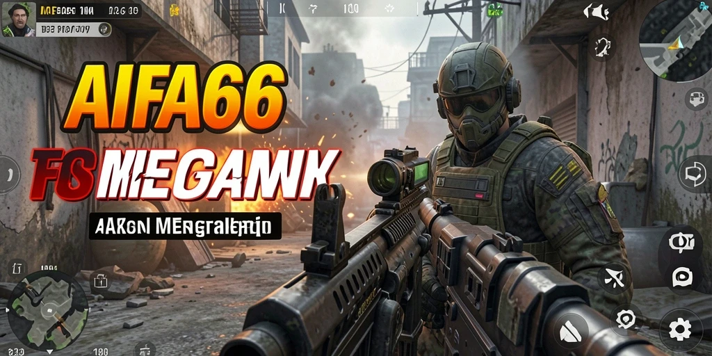 Screenshot utama AIFA66 menampilkan aksi seru dalam gameplay FPS.