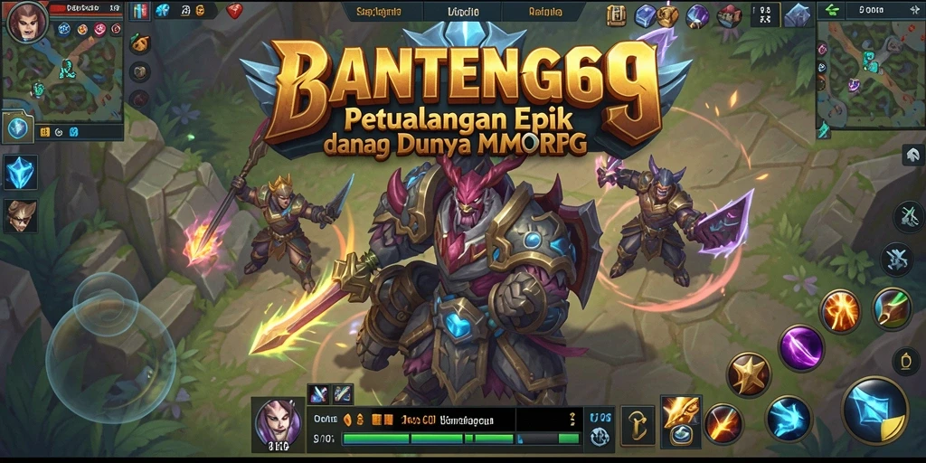 Screenshot BANTENG69 menampilkan aksi pertempuran yang seru di dunia MMORPG.