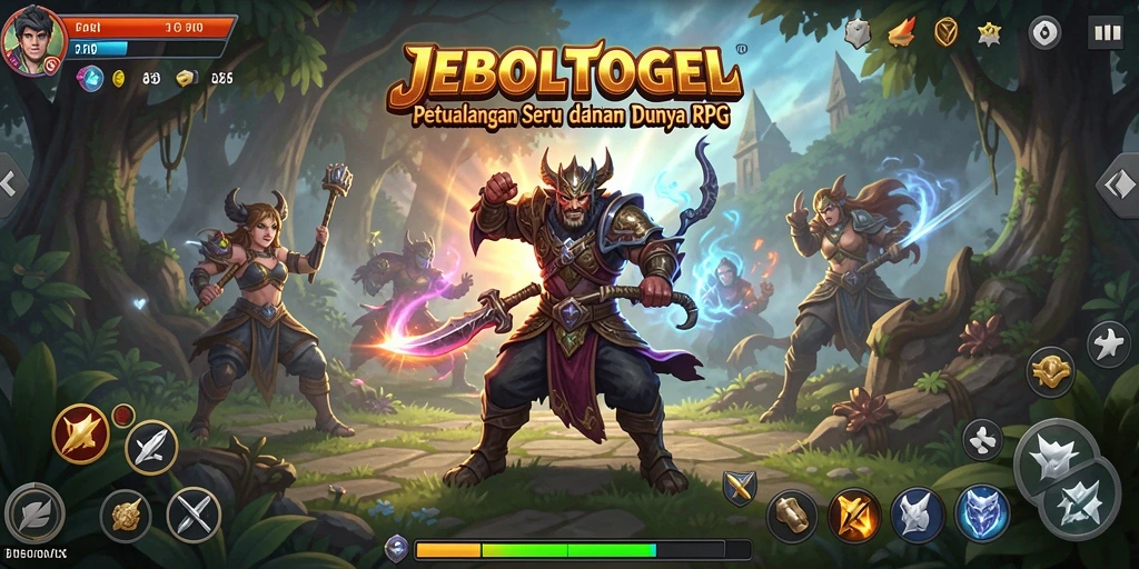Screenshot JEBOLTOGEL menampilkan aksi pertempuran yang seru di dunia RPG.