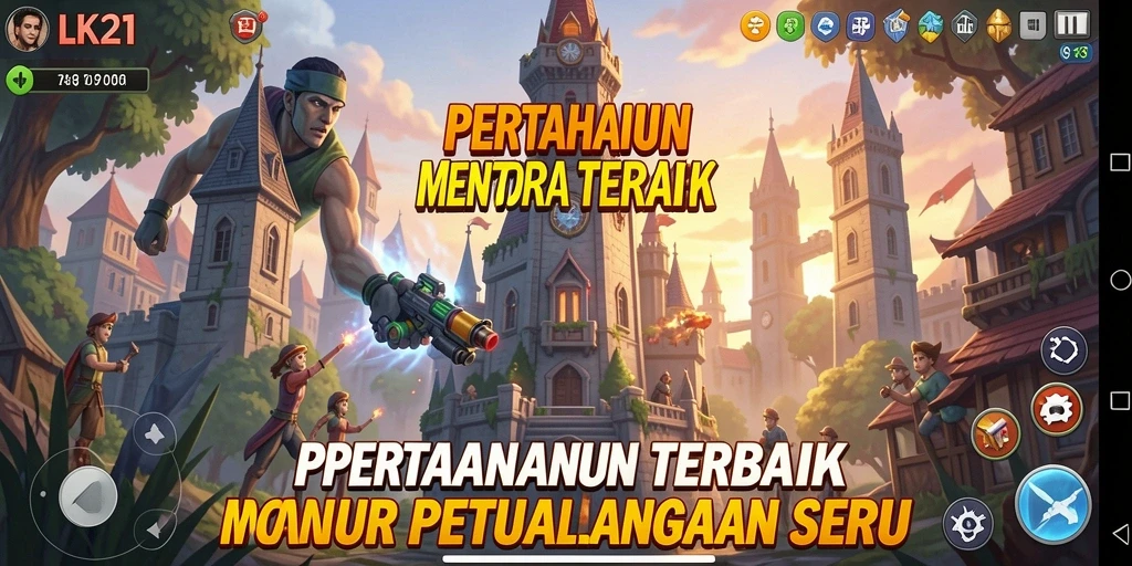 Gameplay LK21 yang menegangkan dan penuh strategi Tower Defense.