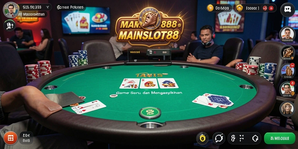 Tampilan seru gameplay poker di MAINSLOT88.