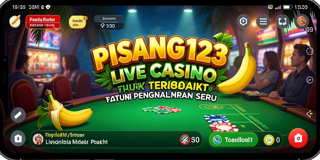 Screenshot PISANG123 menampilkan dealer langsung dalam permainan Live Casino.