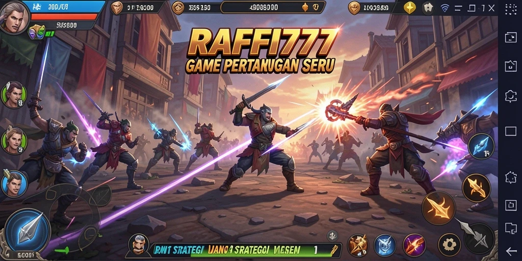 Menampilkan aksi pertempuran strategis dalam RAFFI777.