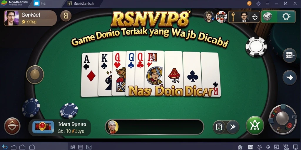 Tampilan gameplay seru dalam permainan Domino RSNVIP8.