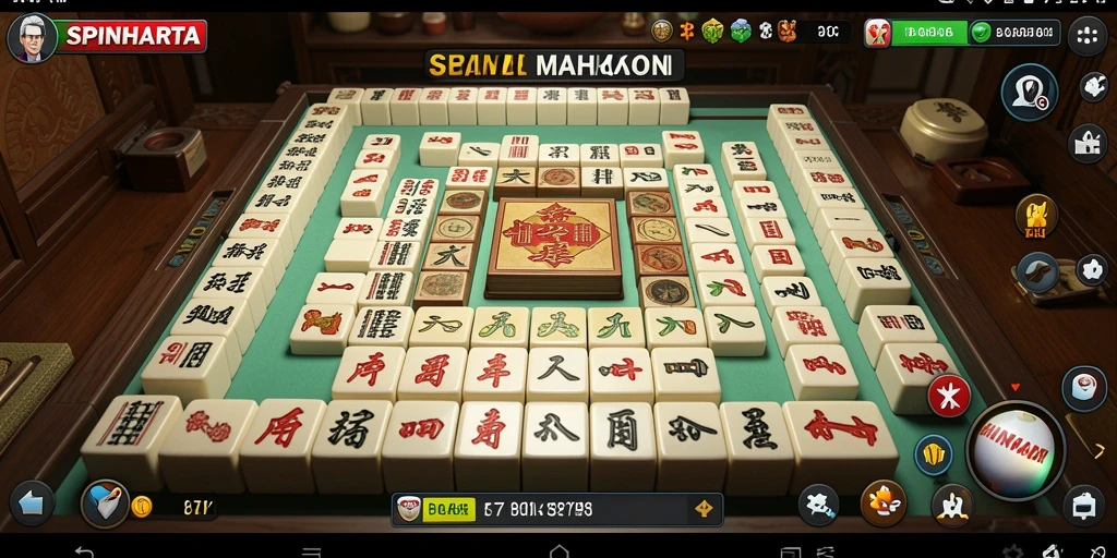 Tampilan gameplay Mahjong yang menarik dan mendebarkan.