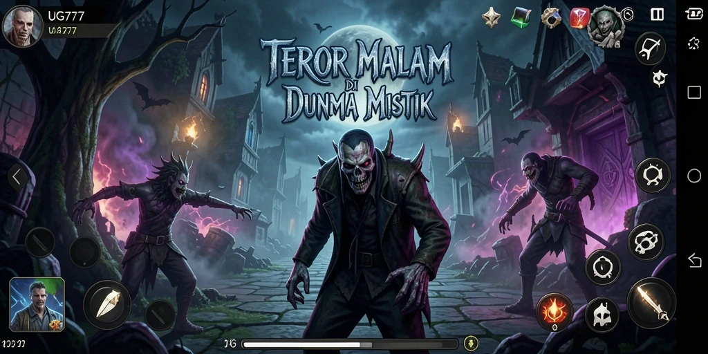 Screenshot utama UG777 menampilkan suasana mencekam saat gameplay berlangsung.